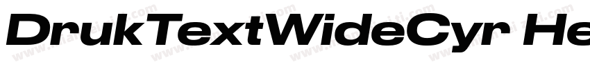 DrukTextWideCyr Heavy字体转换